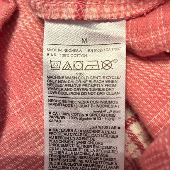 Old Navy "the Boyfriend Shirt" Pink Flannel Shirt - EUC - Picture 4 of 9